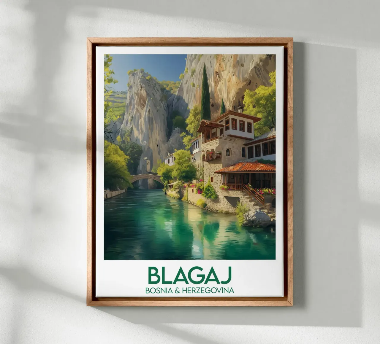 Affiche Blagaj tela con Cornice a cassetta da Frame the World