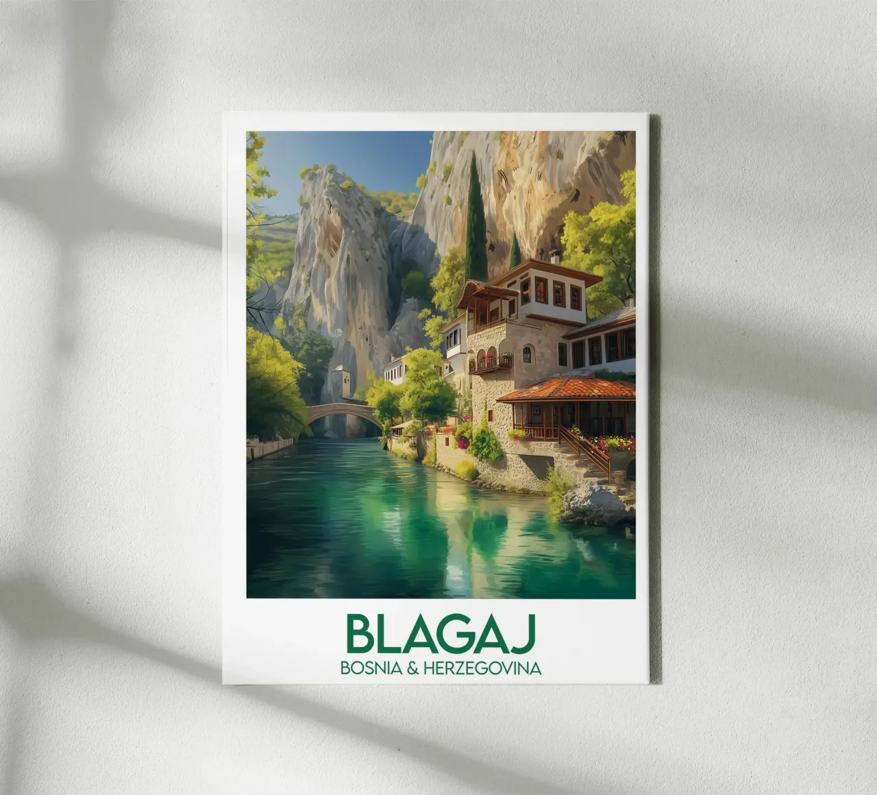 Affiche Blagaj tela con Cornice a cassetta da Frame the World