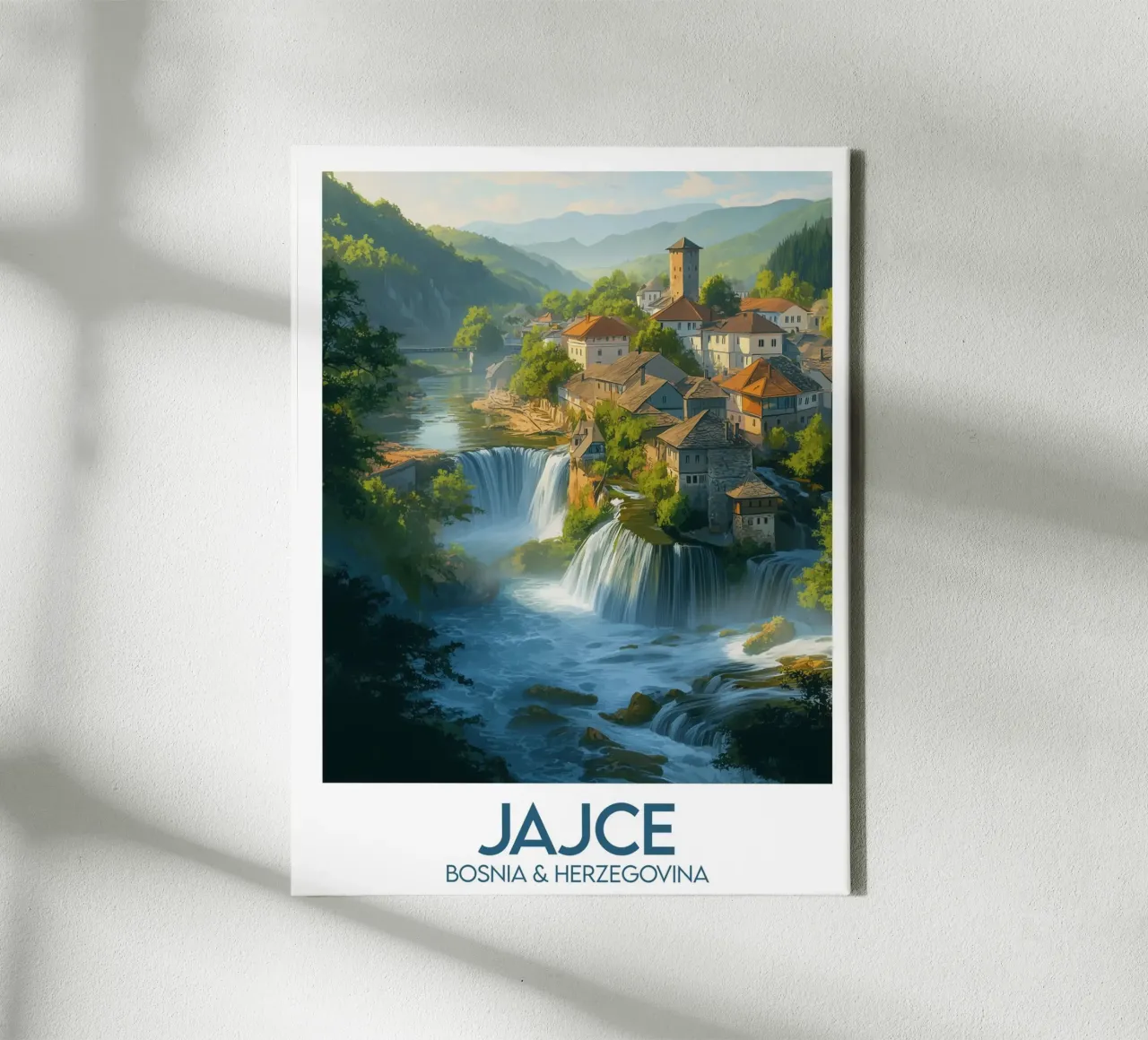 Affiche Jajce tela con Cornice a cassetta da Frame the World
