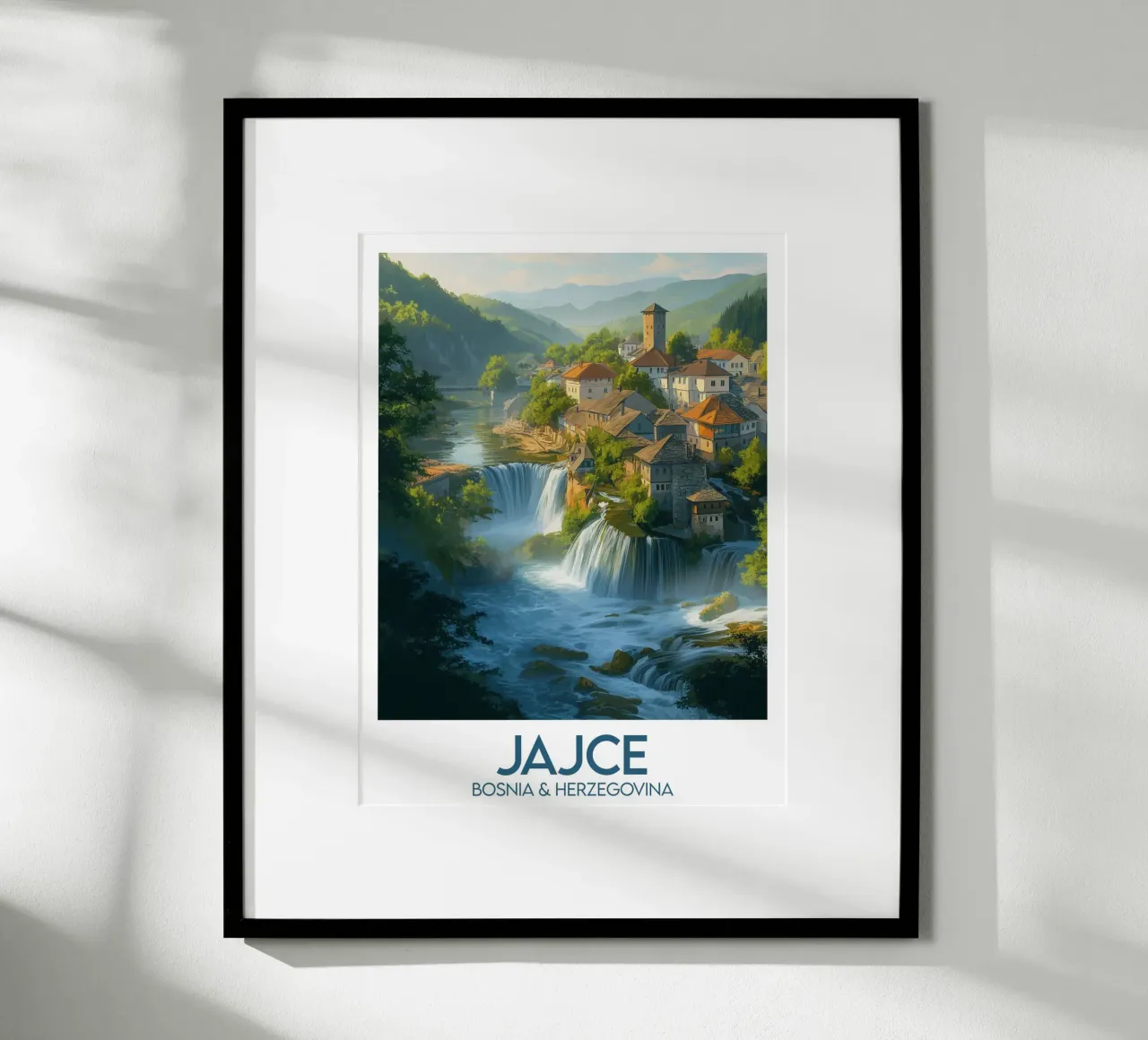 Affiche Jajce poster con telaio in legno da Frame the World