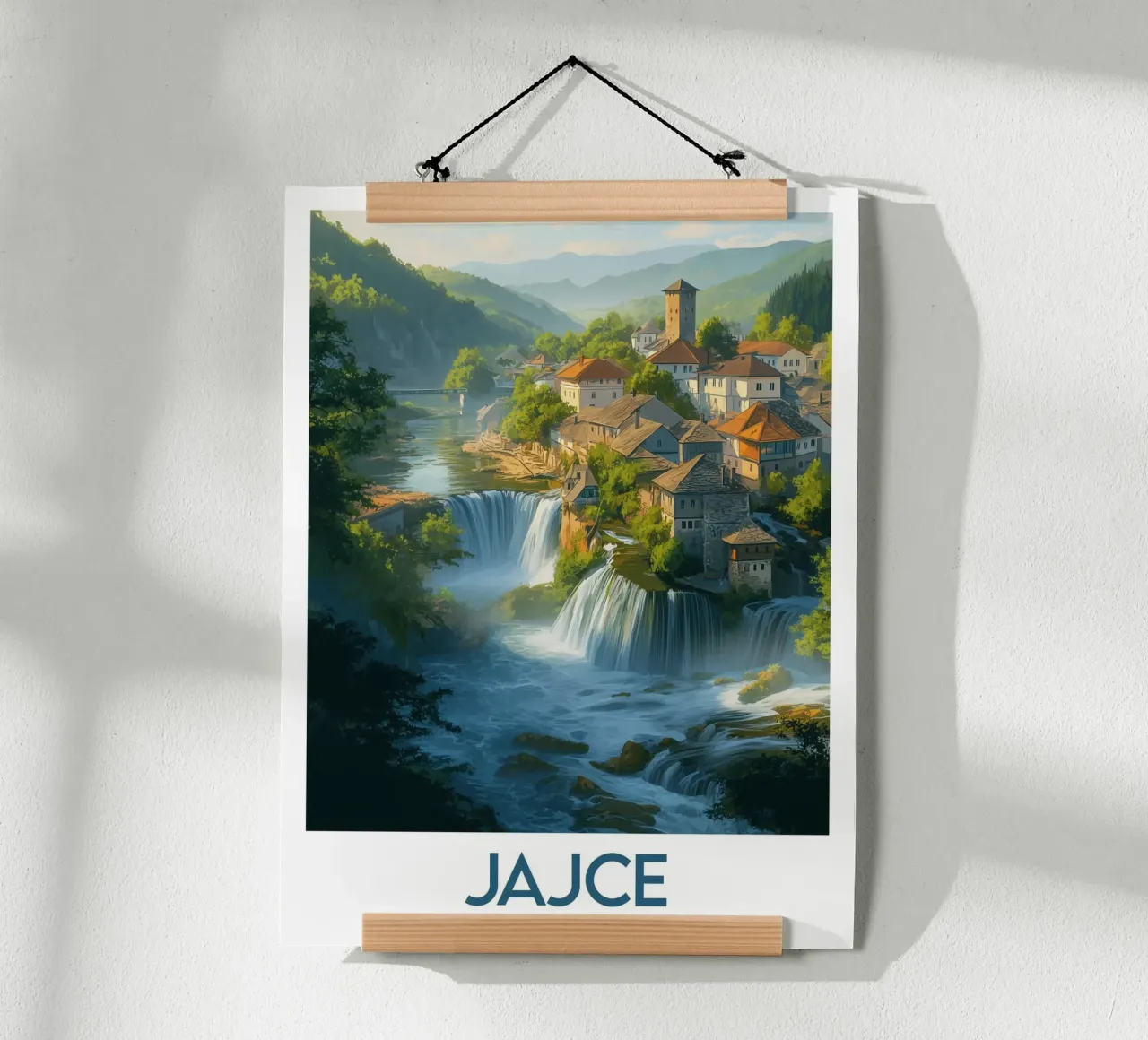 Affiche Jajce poster con telaio in legno da Frame the World
