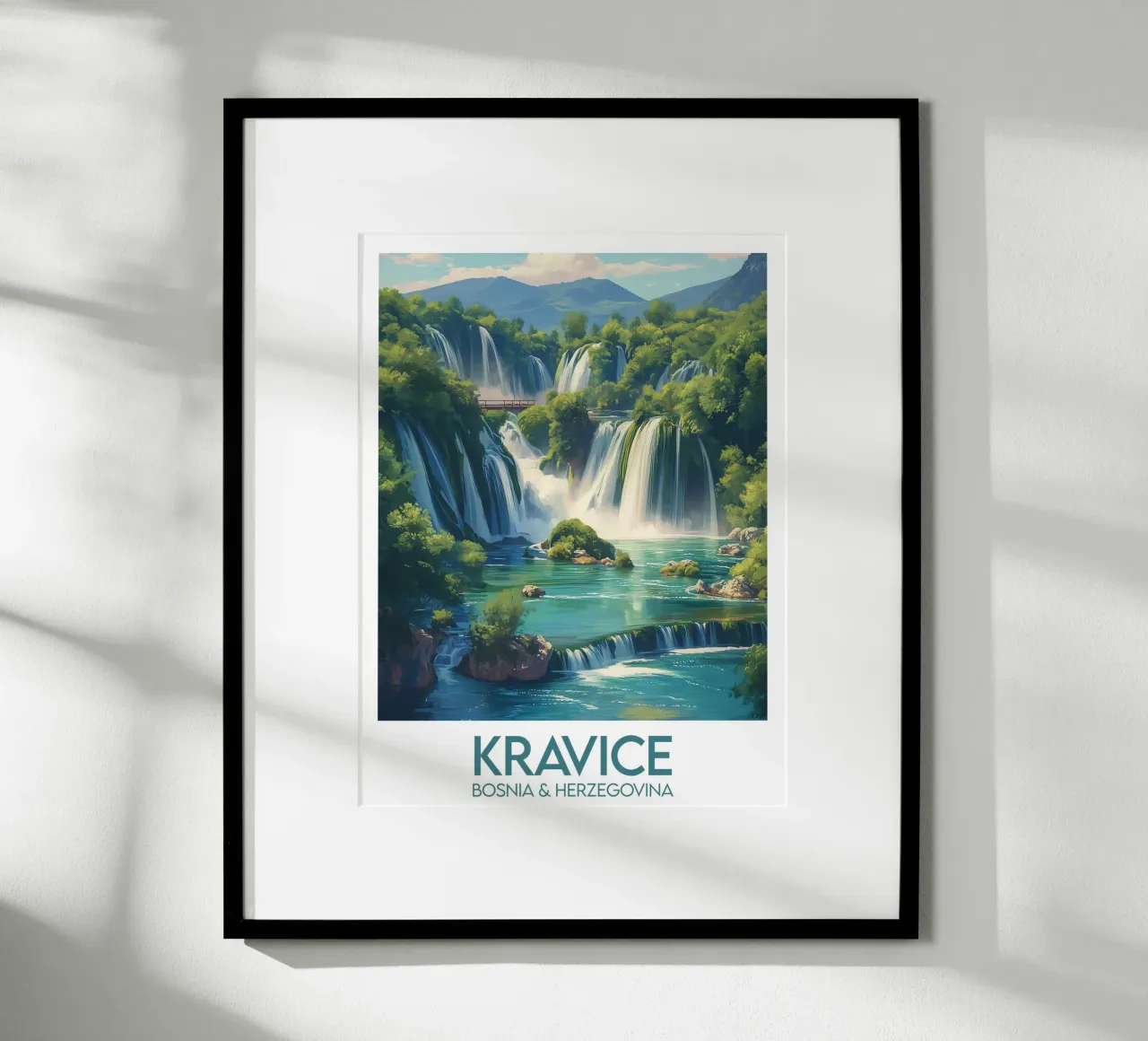 Affiche Kravice poster con telaio in plastica da Frame the World