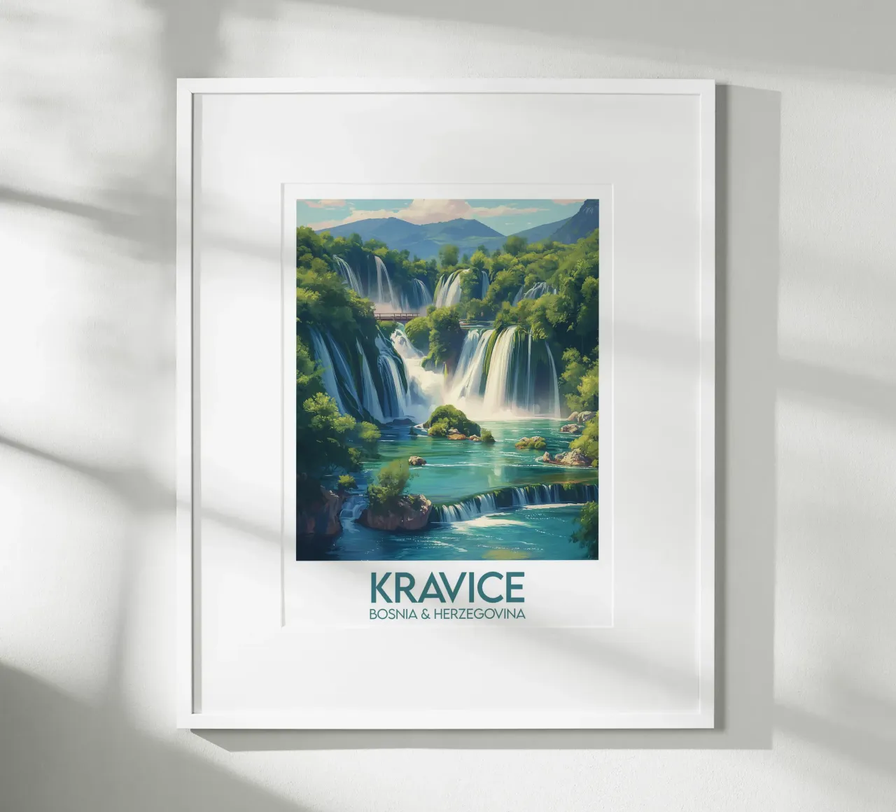 Affiche Kravice poster con telaio in plastica da Frame the World