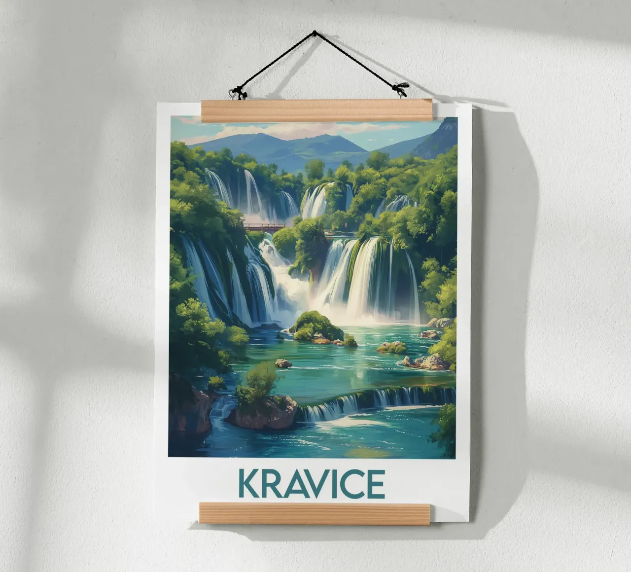 Affiche Kravice poster con telaio in plastica da Frame the World