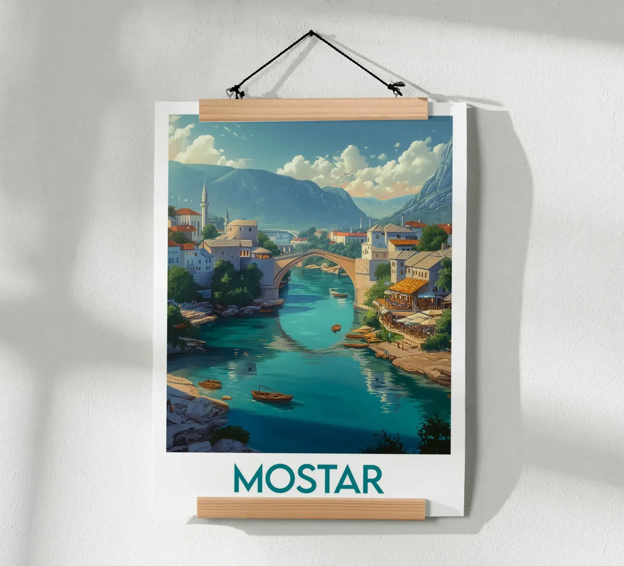 Affiche Mostar poster con telaio in alluminio da Frame the World