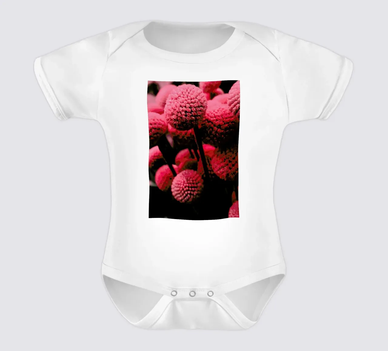 Pink Bommels body neonato maniche corte da Sebastian Hilgetag