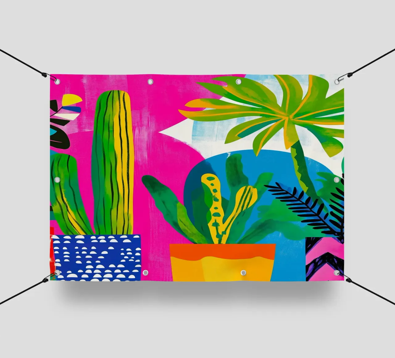 Cactus e palma telo in pvc da Justyna Jaszke JBJart