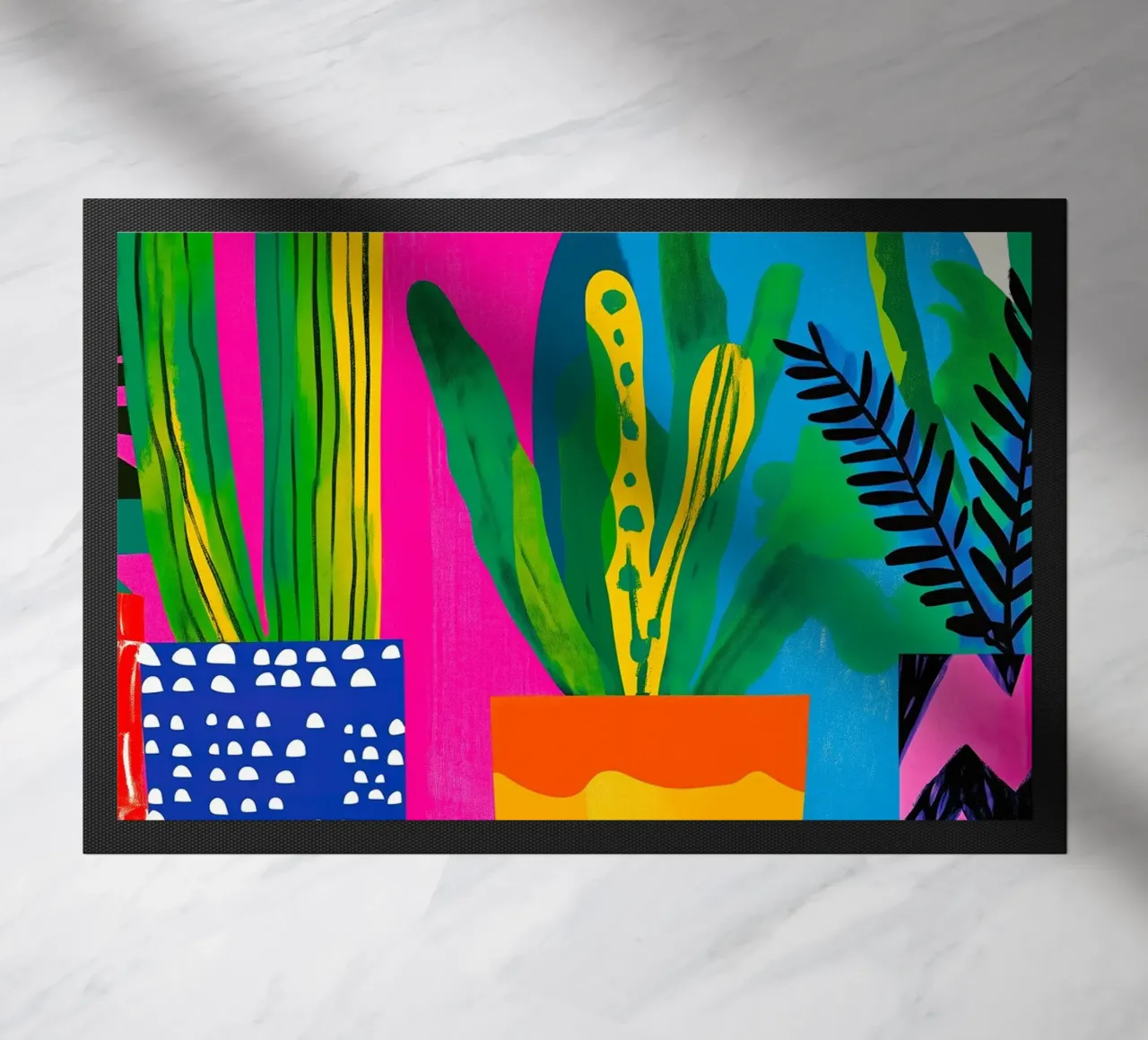 Cactus and palm tree zerbino da Justyna Jaszke JBJart