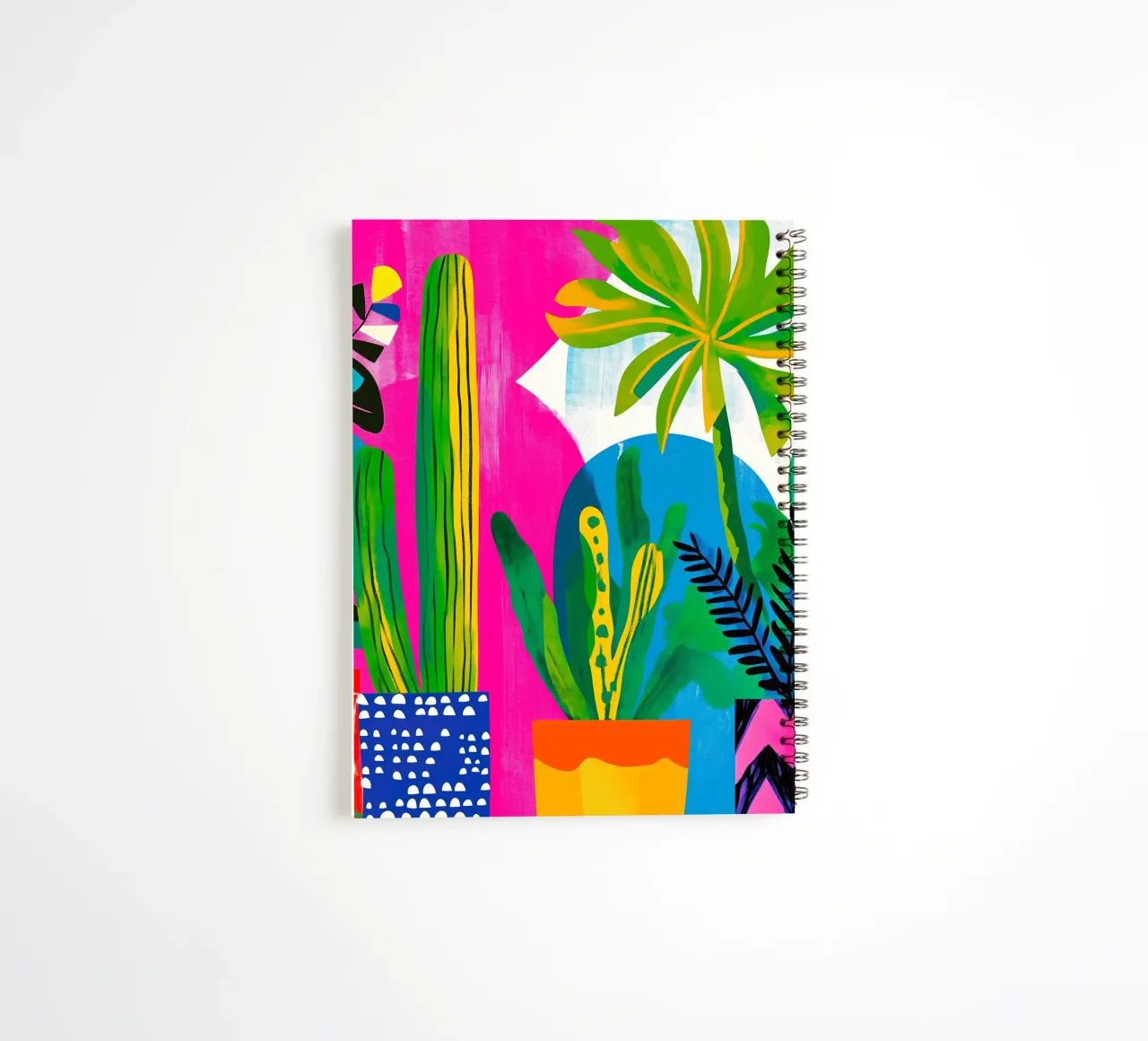 Cactus and palm tree spiral notebook by Justyna Jaszke JBJart