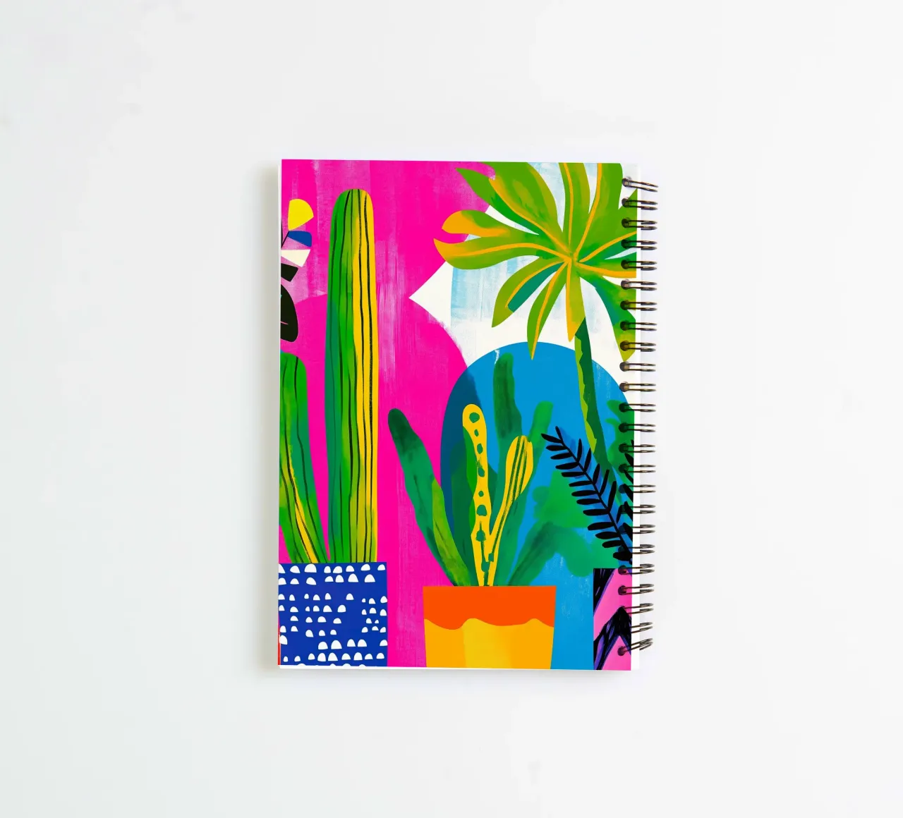 Cactus and palm tree spiral notebook by Justyna Jaszke JBJart