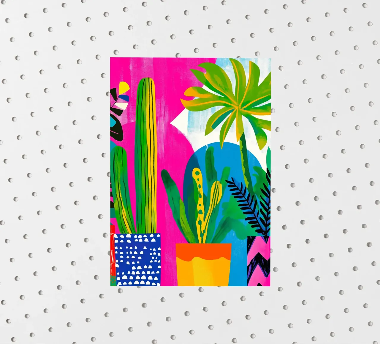 Cactus and palm tree sticker by Justyna Jaszke JBJart