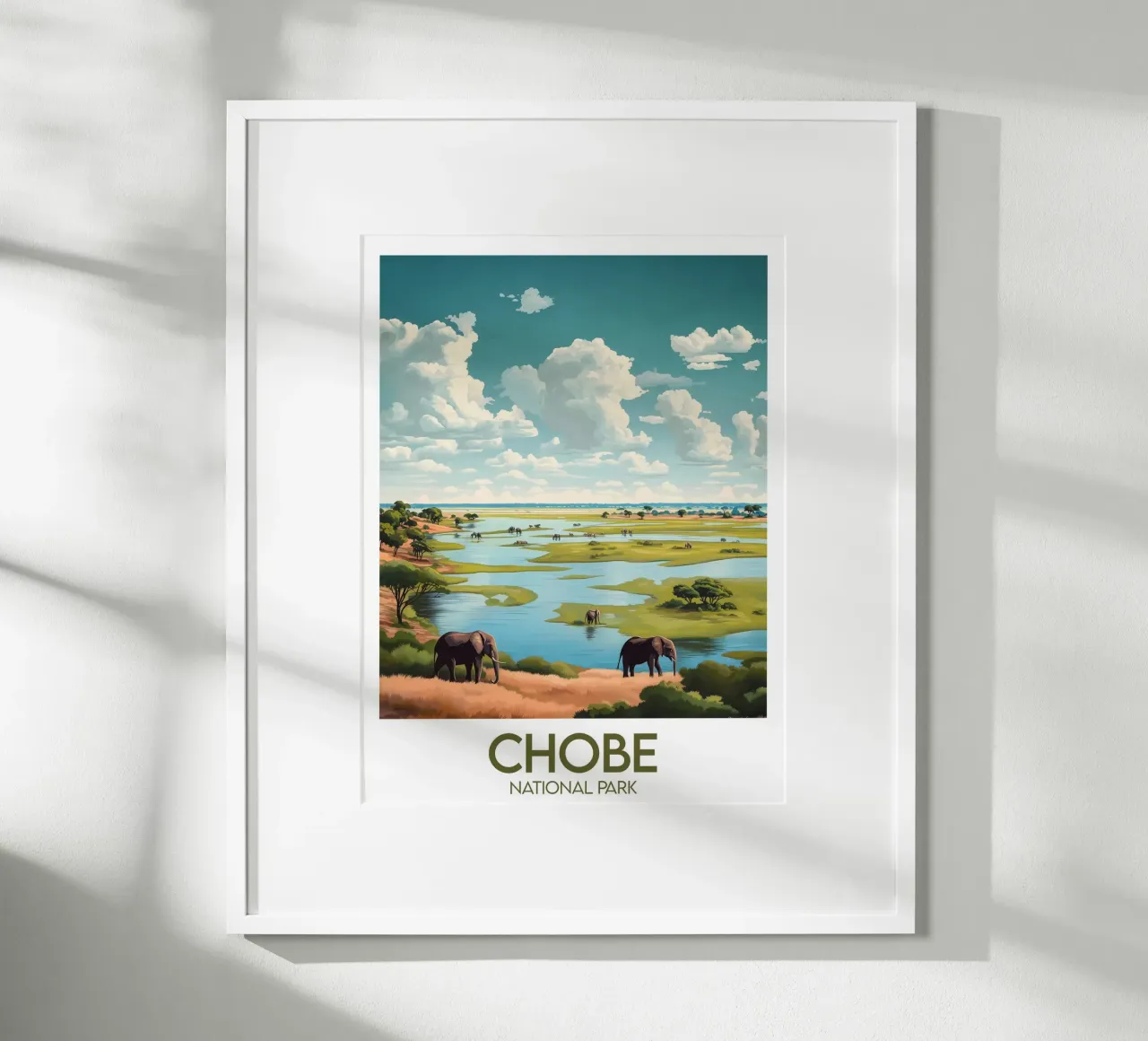 Parco nazionale di Chobe poster con telaio in alluminio da Frame the World