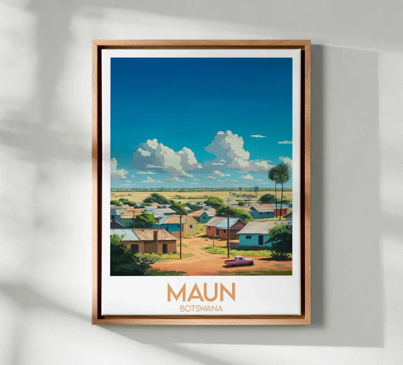 Affiche Maun tela con Cornice a cassetta da Frame the World