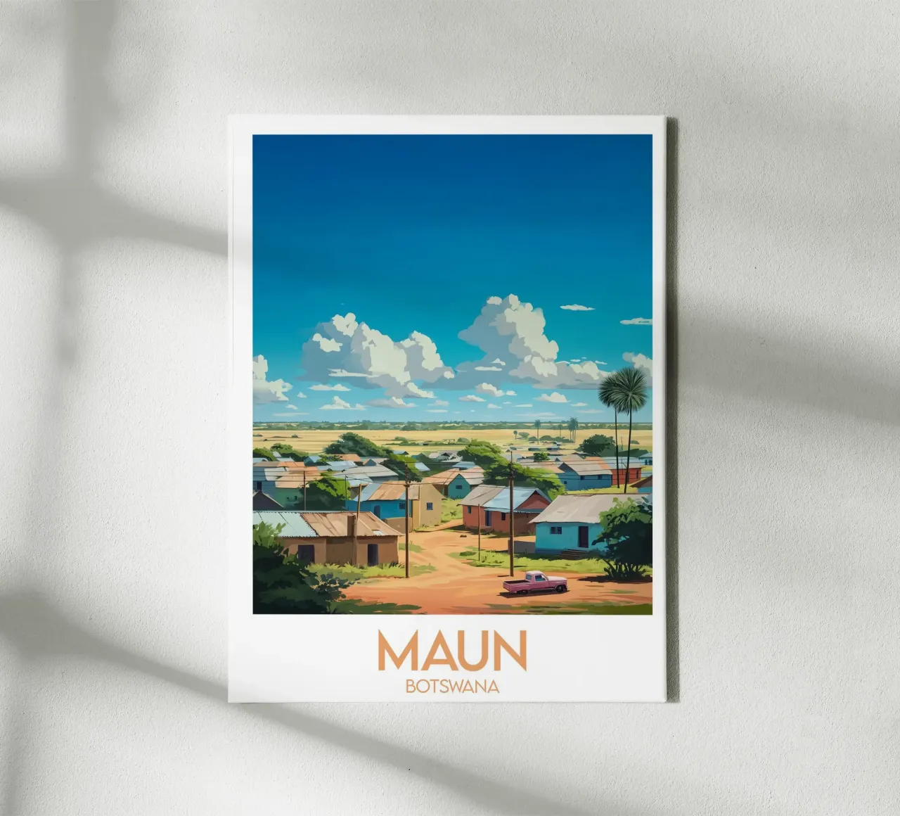 Affiche Maun tela con Cornice a cassetta da Frame the World