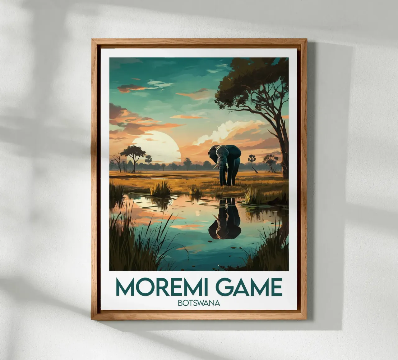 Affiche Moremi Game Botswana alluminio dibond da Frame the World