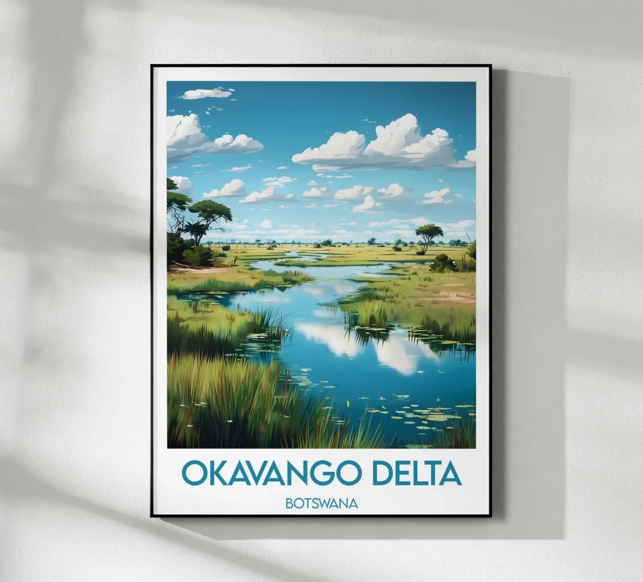 Affiche Okavango Delta Botswana plexiglass da Frame the World