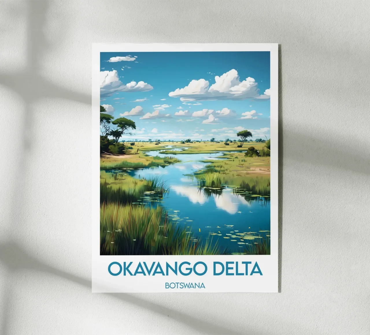 Affiche Okavango Delta Botswana plexiglass da Frame the World