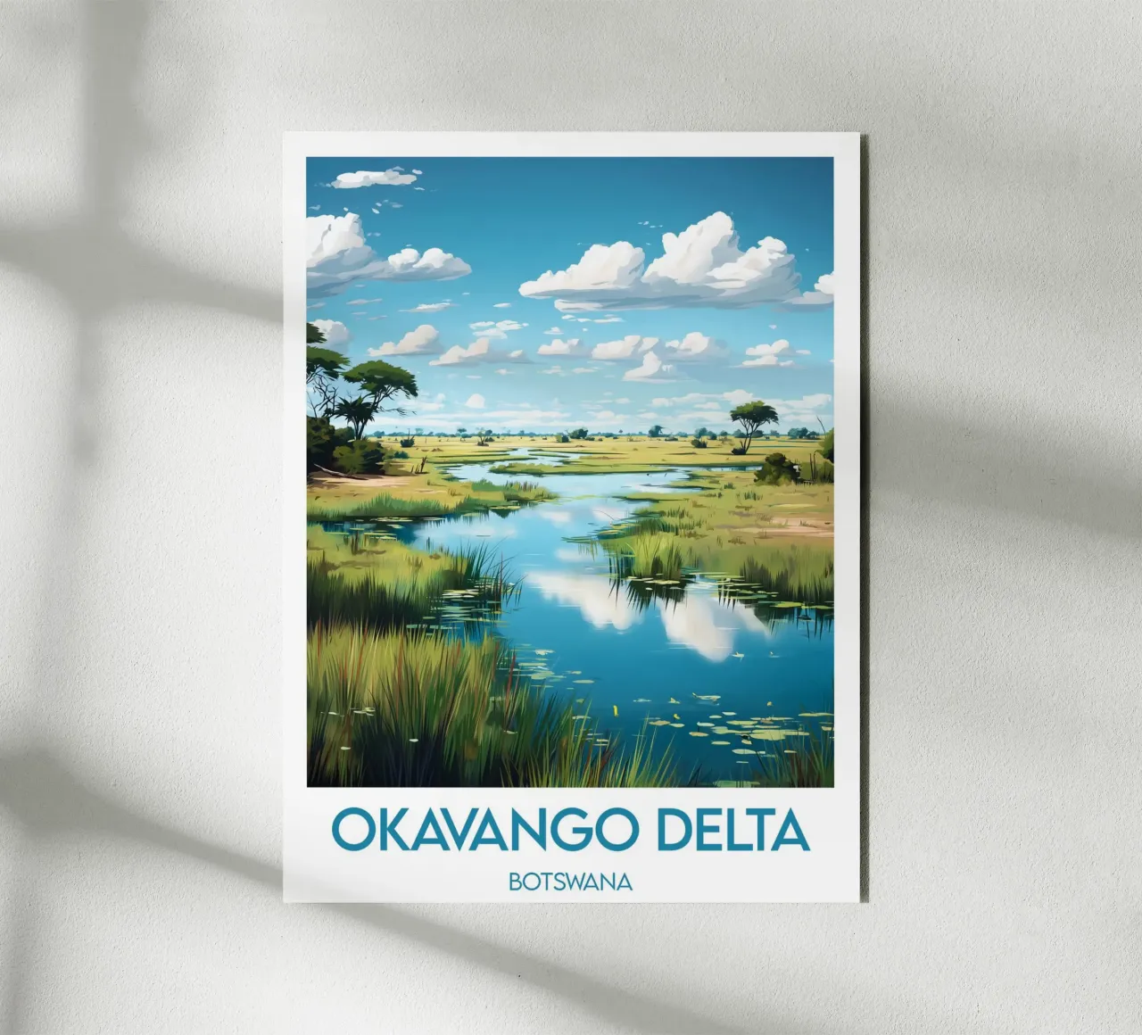Affiche Okavango Delta Botswana alluminio dibond da Frame the World