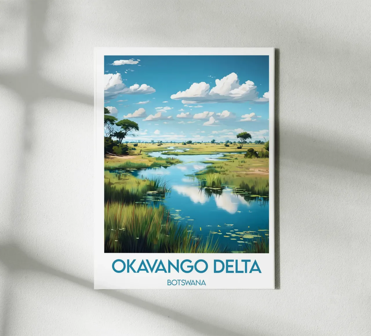 De Okavango Delta canvas met Baklijst van Frame the World