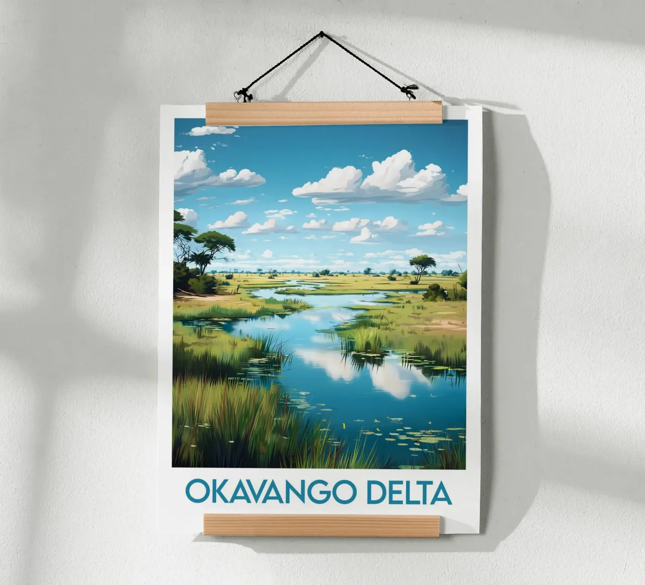 Affiche Okavango Delta poster con telaio in alluminio da Frame the World