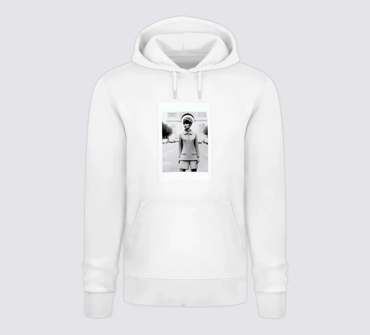 Outfit created by Pierre Balmain for airline hostesses of the future. felpa con cappuccio da Gallery Print and Art Limited