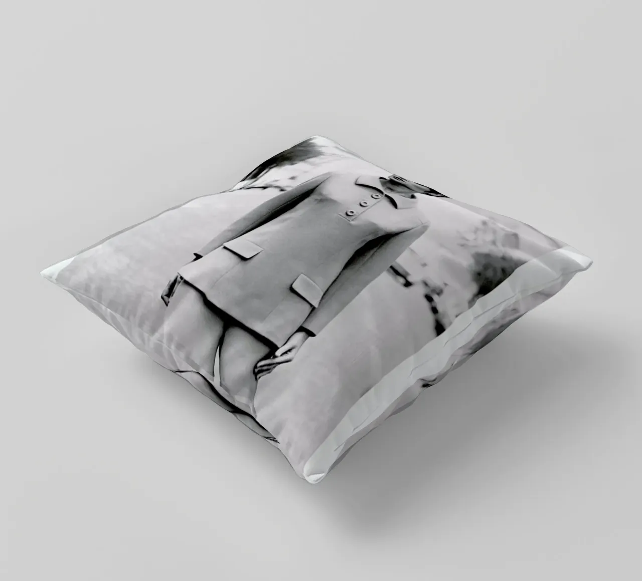 Outfit created by Pierre Balmain for airline hostesses of the future. cuscino da Gallery Print and Art Limited