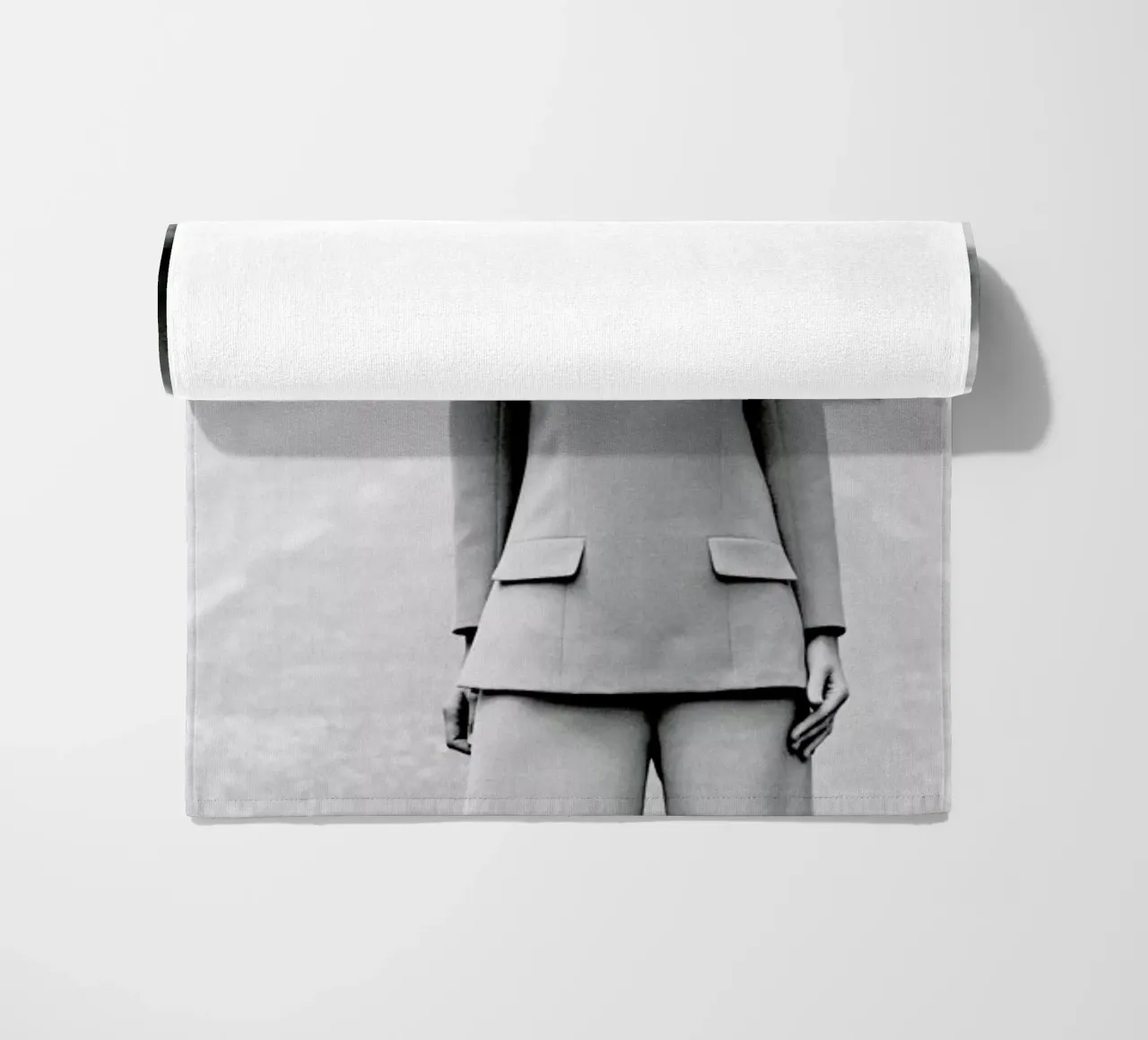 Outfit created by Pierre Balmain for airline hostesses of the future. telo mare da Gallery Print and Art Limited