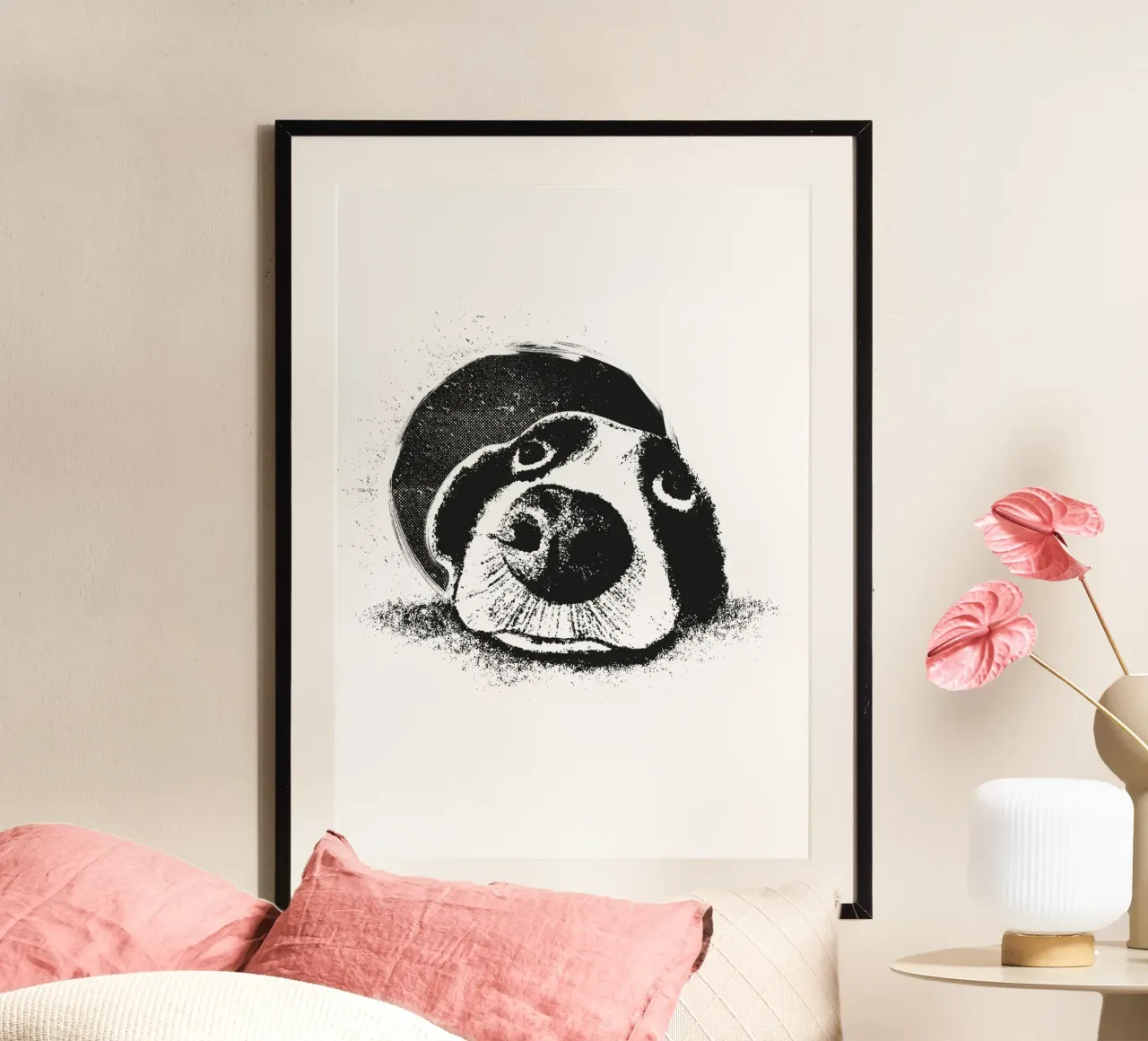 Vista del cane poster da Stella-Illustrations