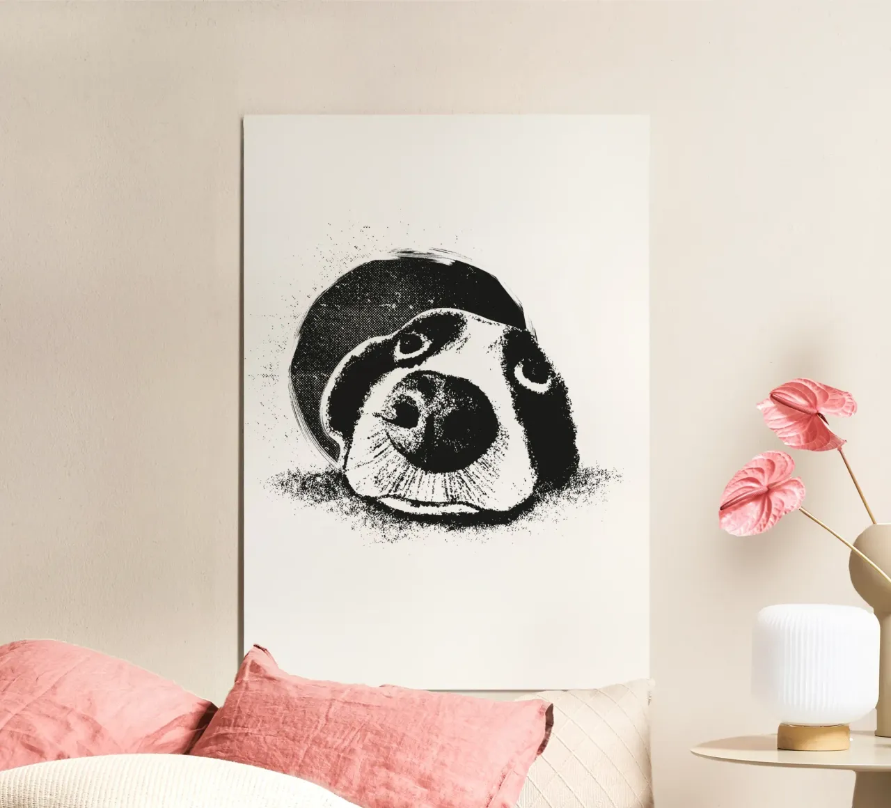 Vista del cane poster da Stella-Illustrations