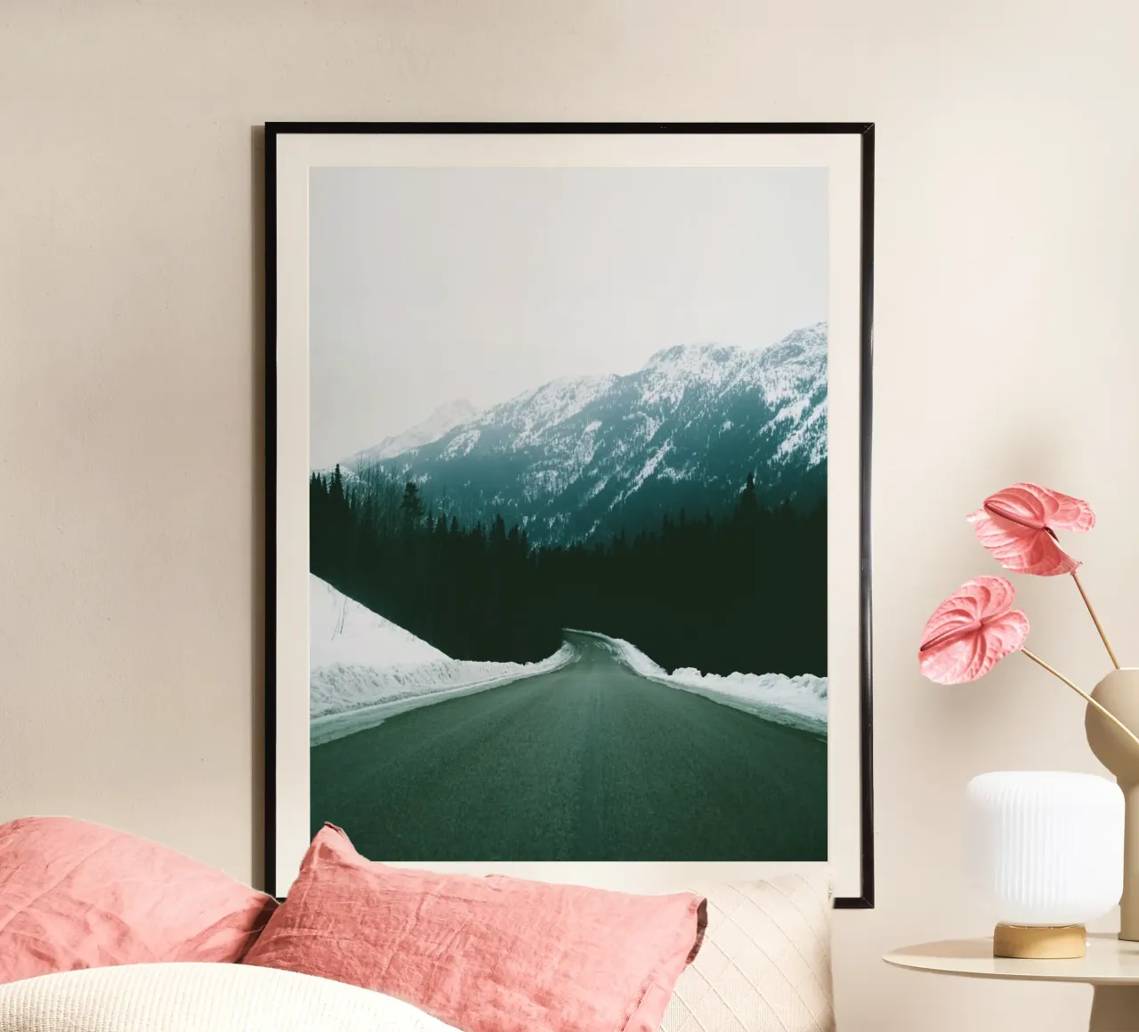 BC Mountain Drive poster with wooden frame by wowhannahphotos