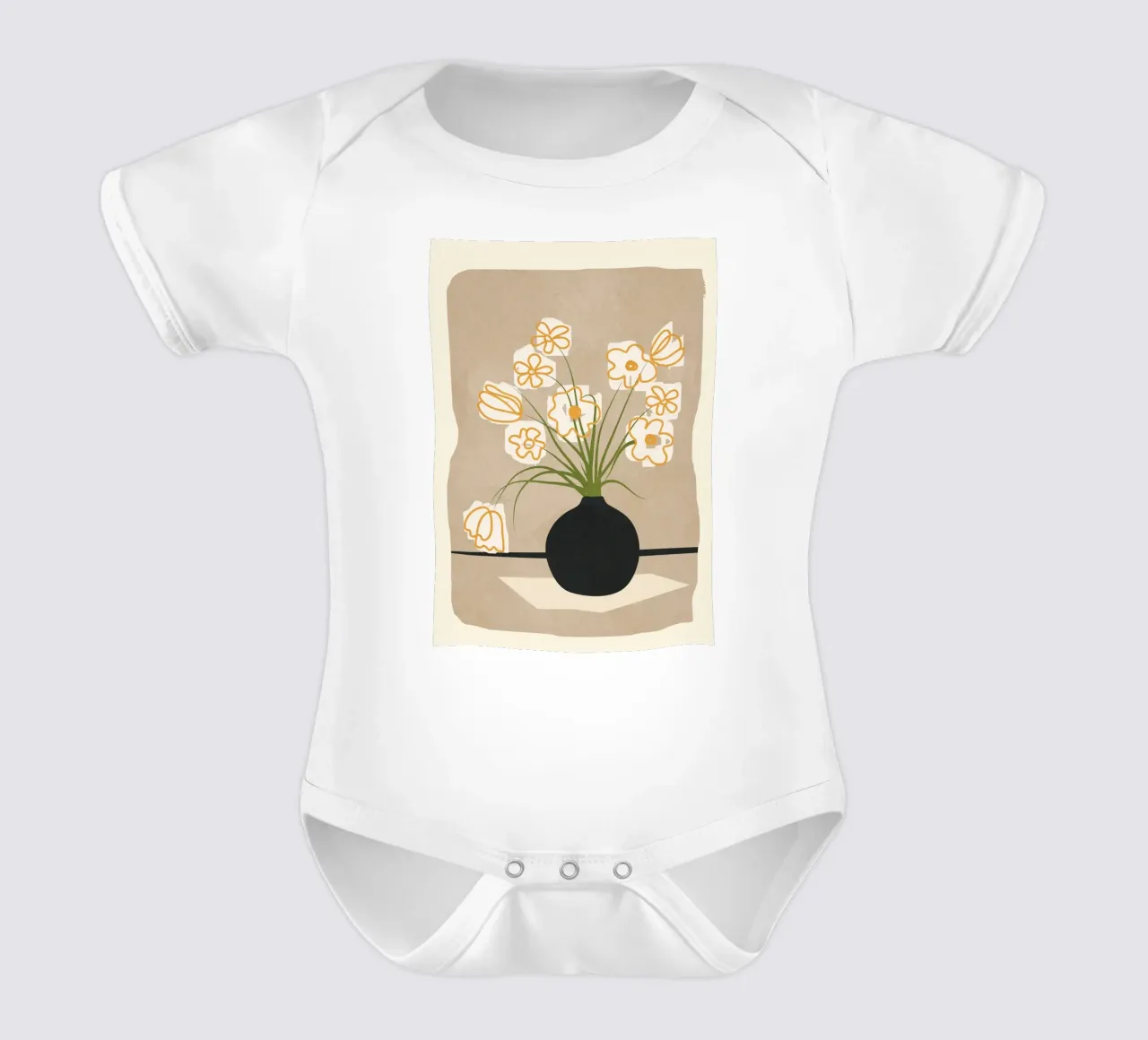 Flowers 1 short-sleeve baby romper by cityart