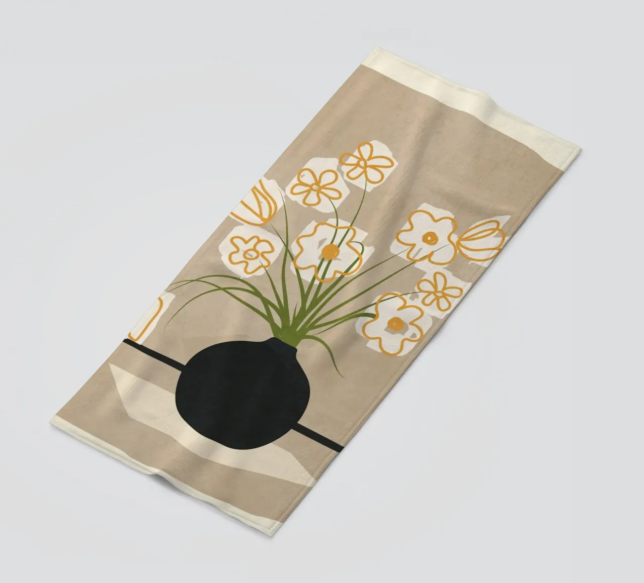 Flowers 1 beach towel by cityart