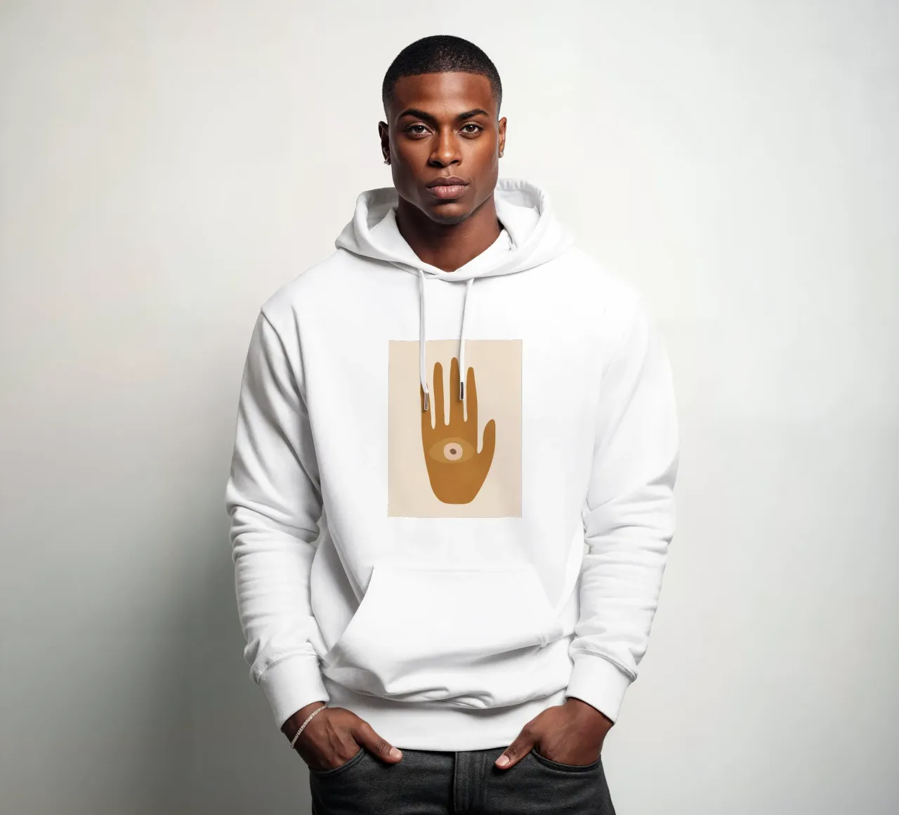 Hamsa Hand felpa con cappuccio da cityart