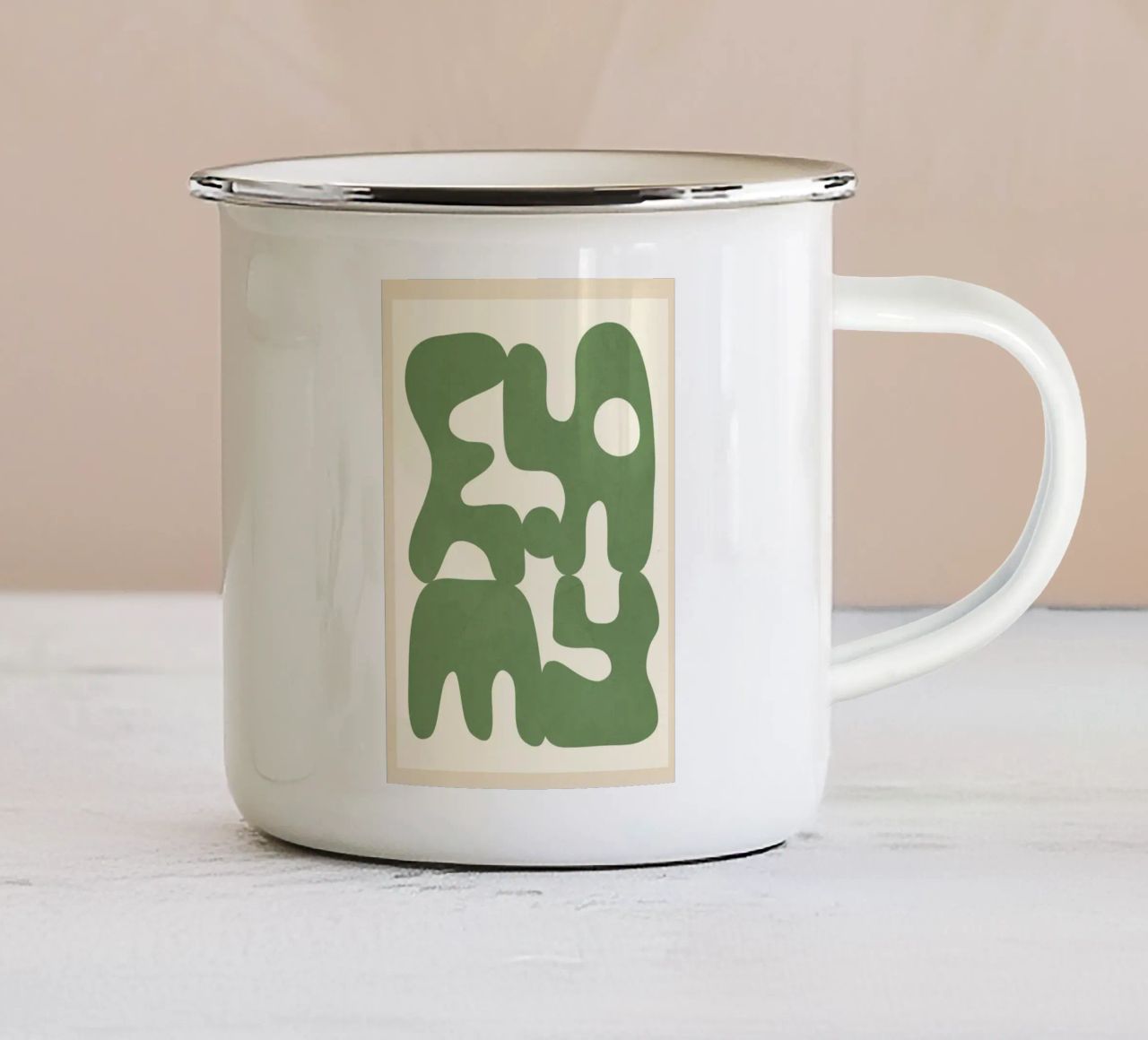 Modern Abstract Art 11 Emaille Tasse von cityart