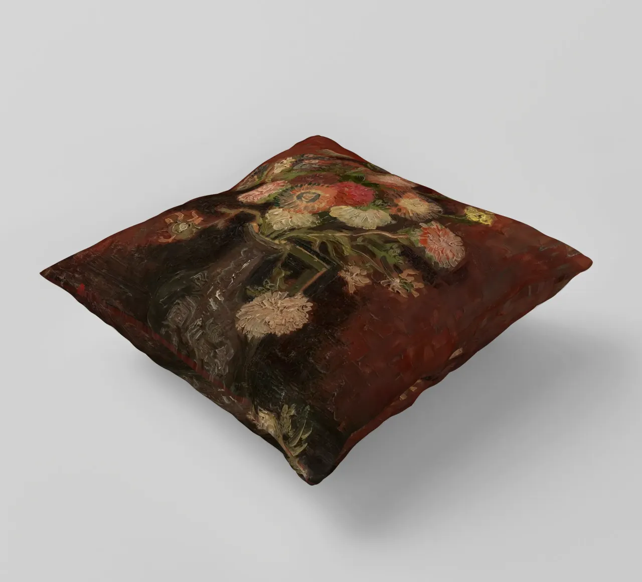 van Gogh, Vaso con astri cinesi-Gladioli cuscino da Carinaprint