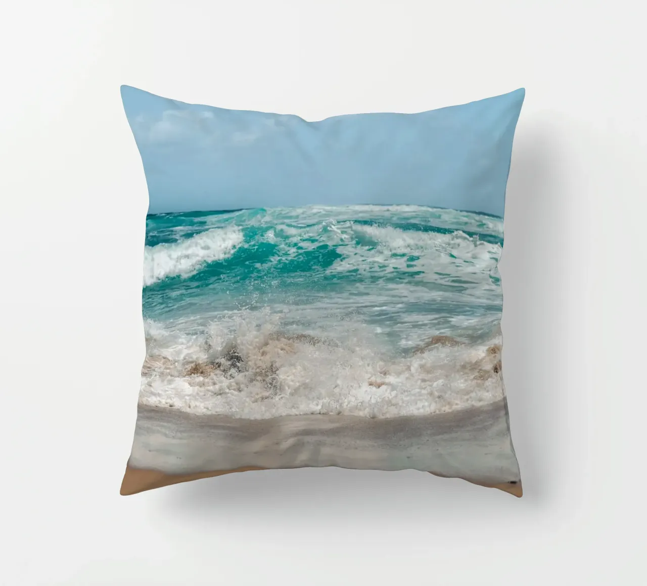 Pacific Splash decorative cushion by wowhannahphotos