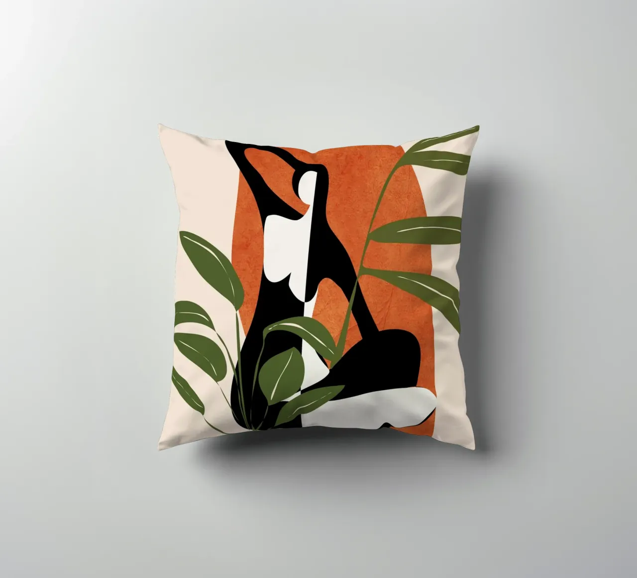 Abstract Female Figure 20 decorative cushion by cityart
