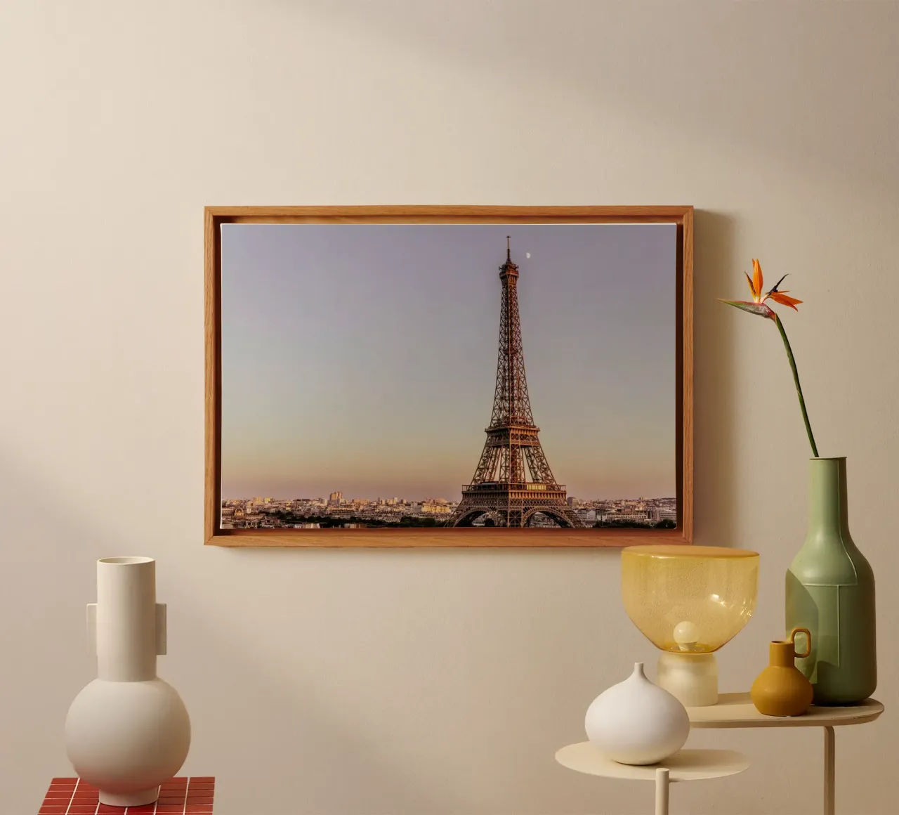 Tour Eiffel Sunset tela con Cornice a cassetta da Magdalena Martin Photography