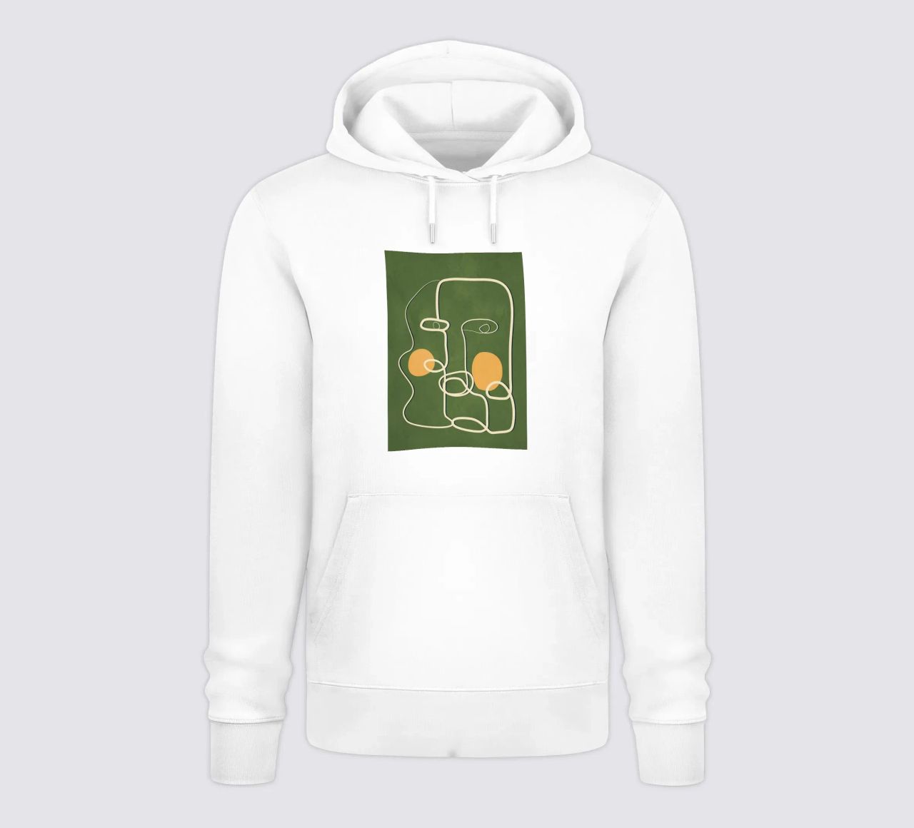 Abstract Face Line Art felpa con cappuccio da cityart
