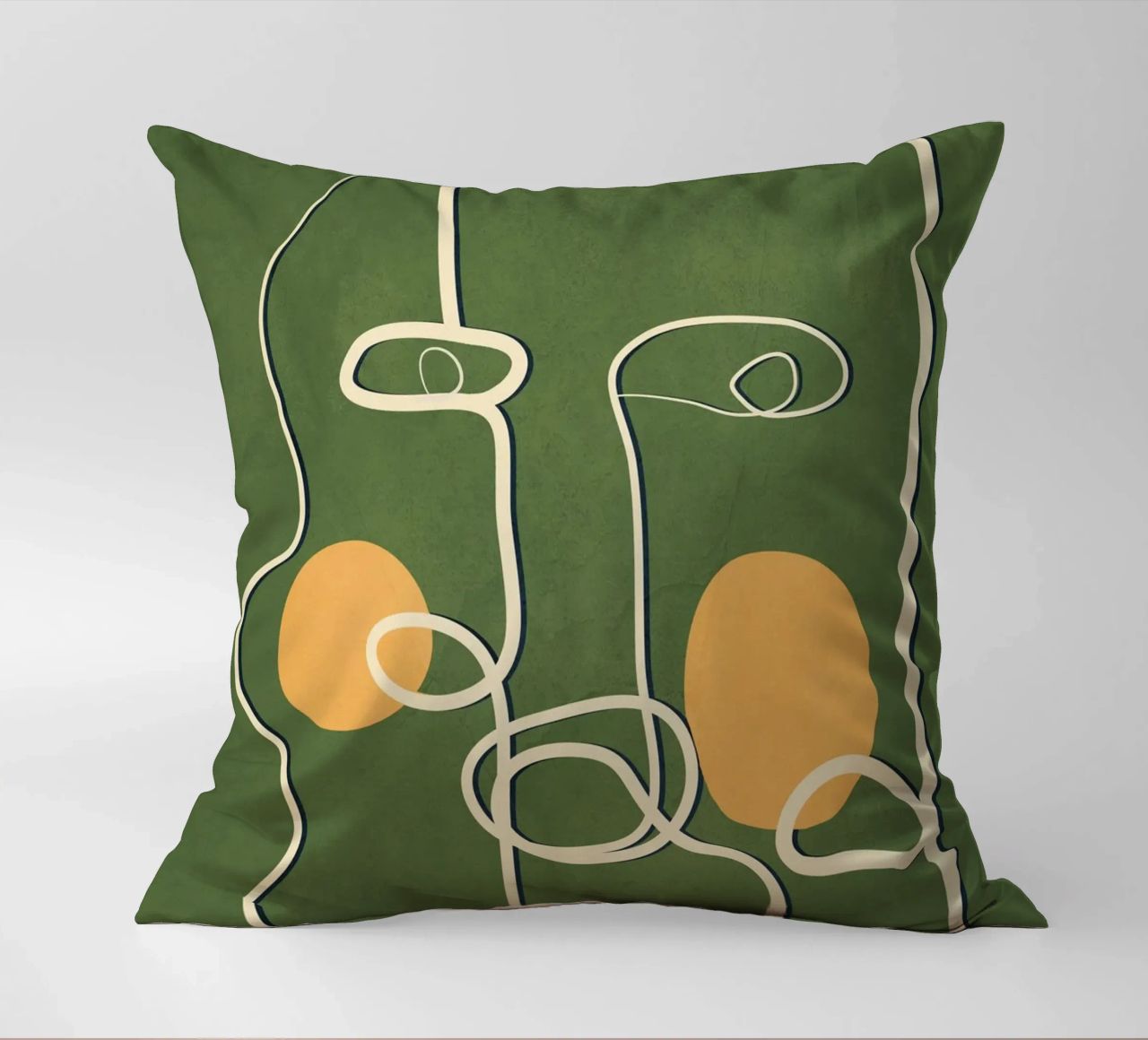 Abstract Face Line Art cuscino da cityart