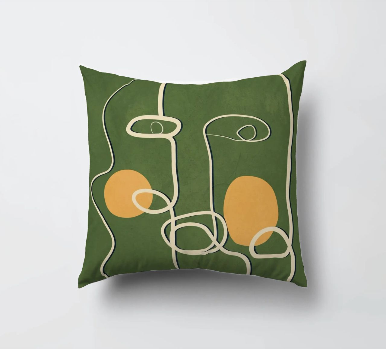 Abstract Face Line Art cuscino da cityart