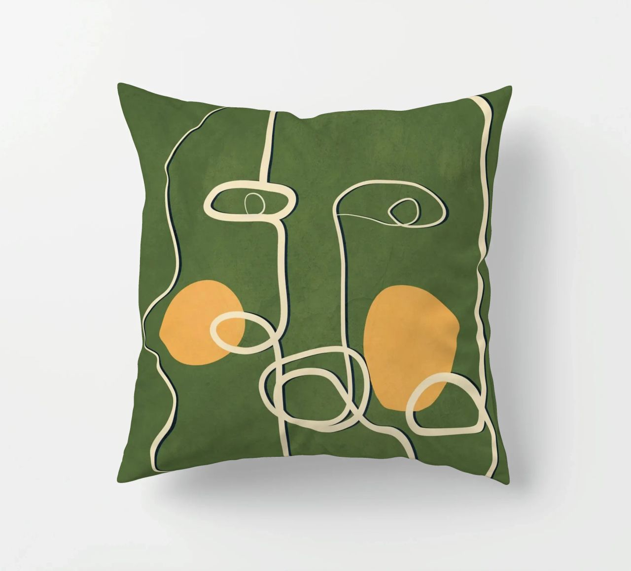 Abstract Face Line Art cuscino da cityart