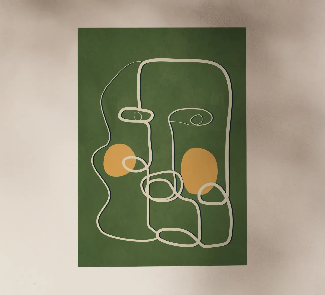 Abstract Face Line Art pellicola backlit da cityart