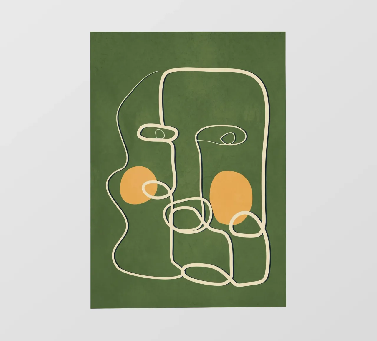 Abstract Face Line Art pellicola backlit da cityart