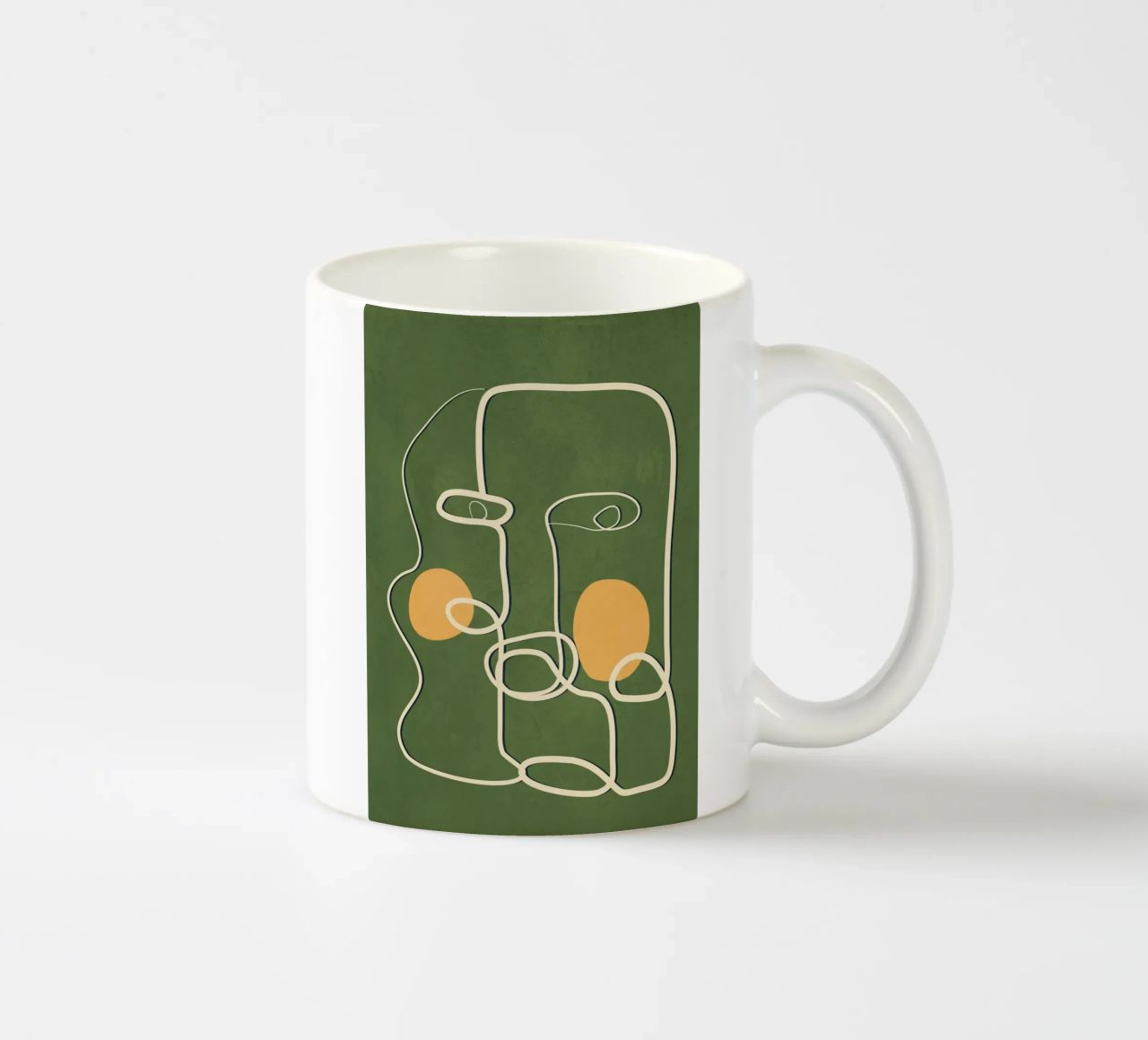 Abstract Face Line Art tazza in ceramica da cityart