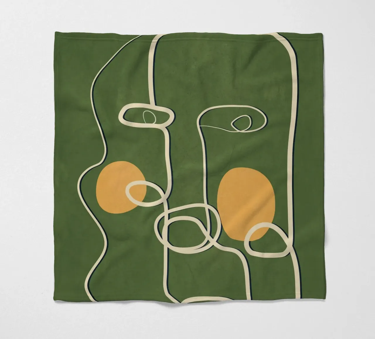 Abstract Face Line Art coperta in pile da cityart
