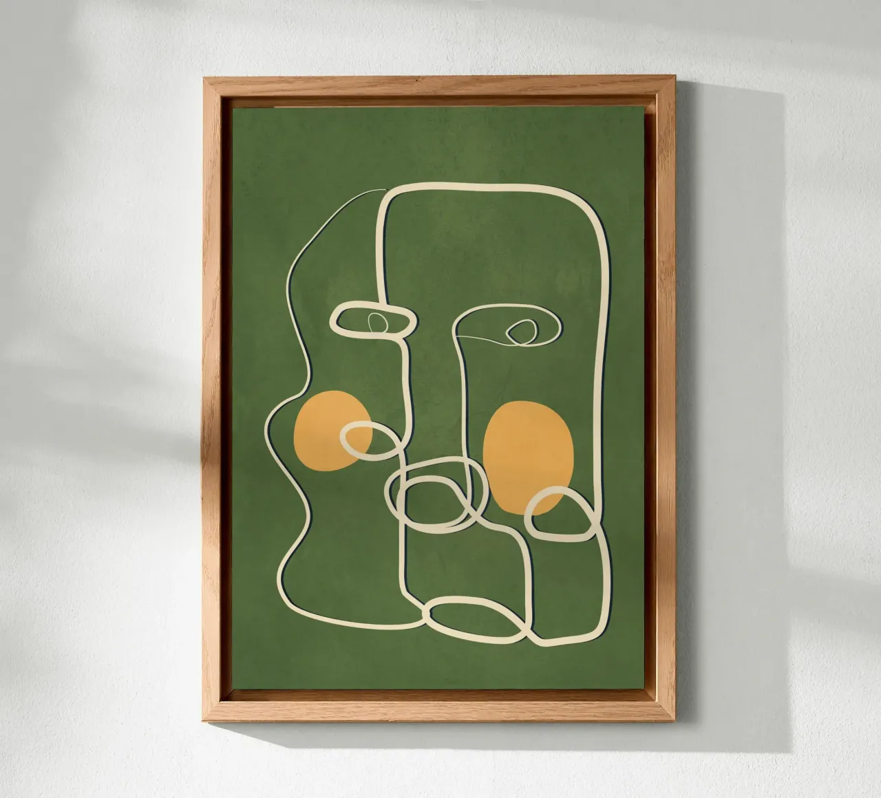 Abstract Face Line Art alluminio dibond da cityart