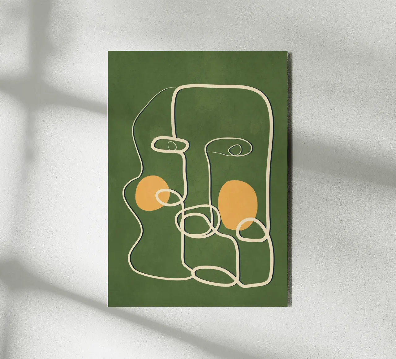 Abstract Face Line Art alluminio dibond da cityart