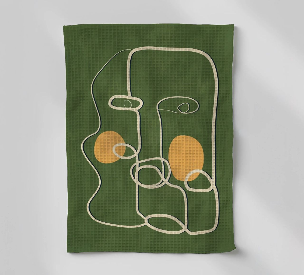 Abstract Face Line Art canovaccio da cucina da cityart