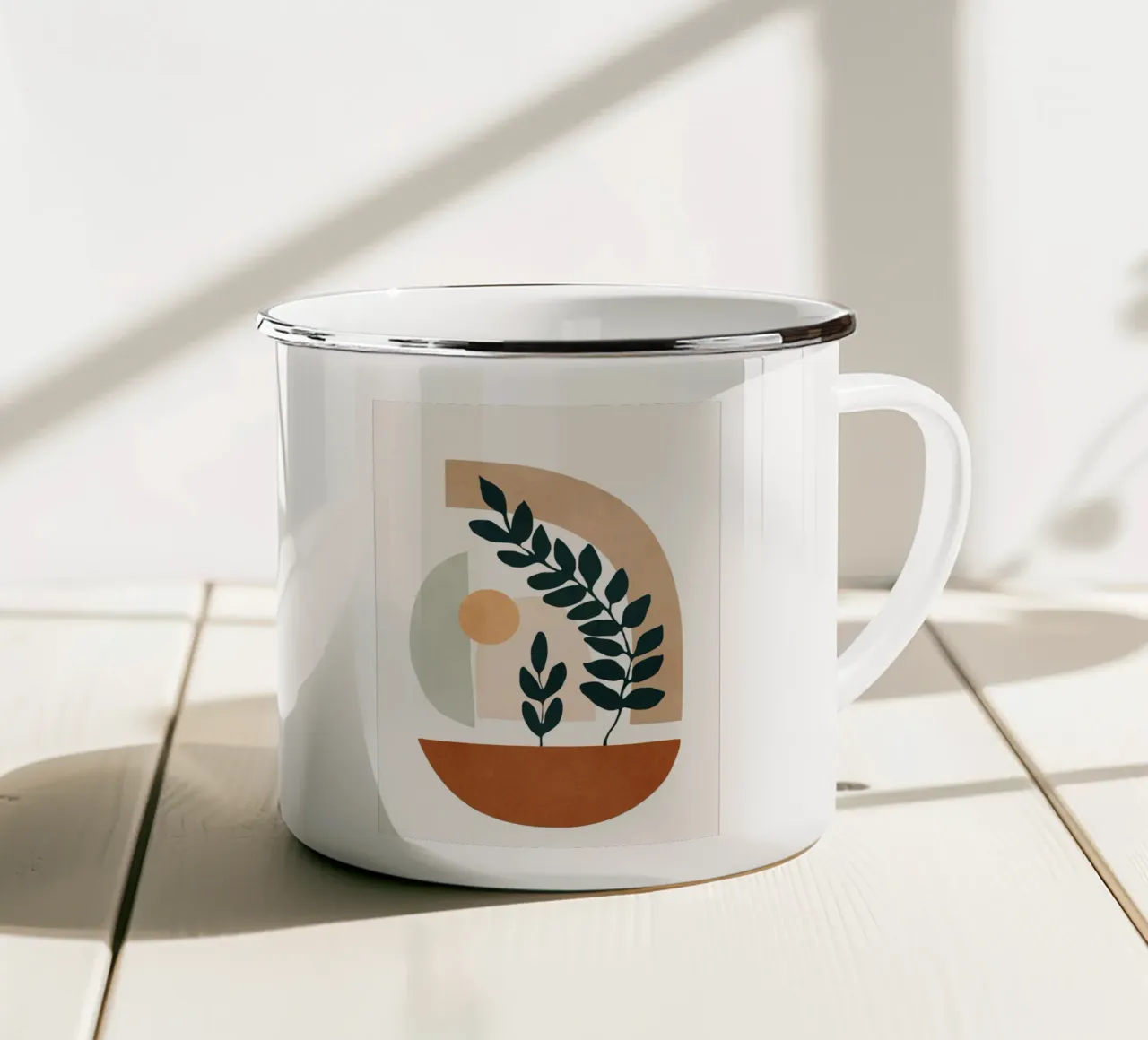 Soft Shapes III taza de esmalte de cityart